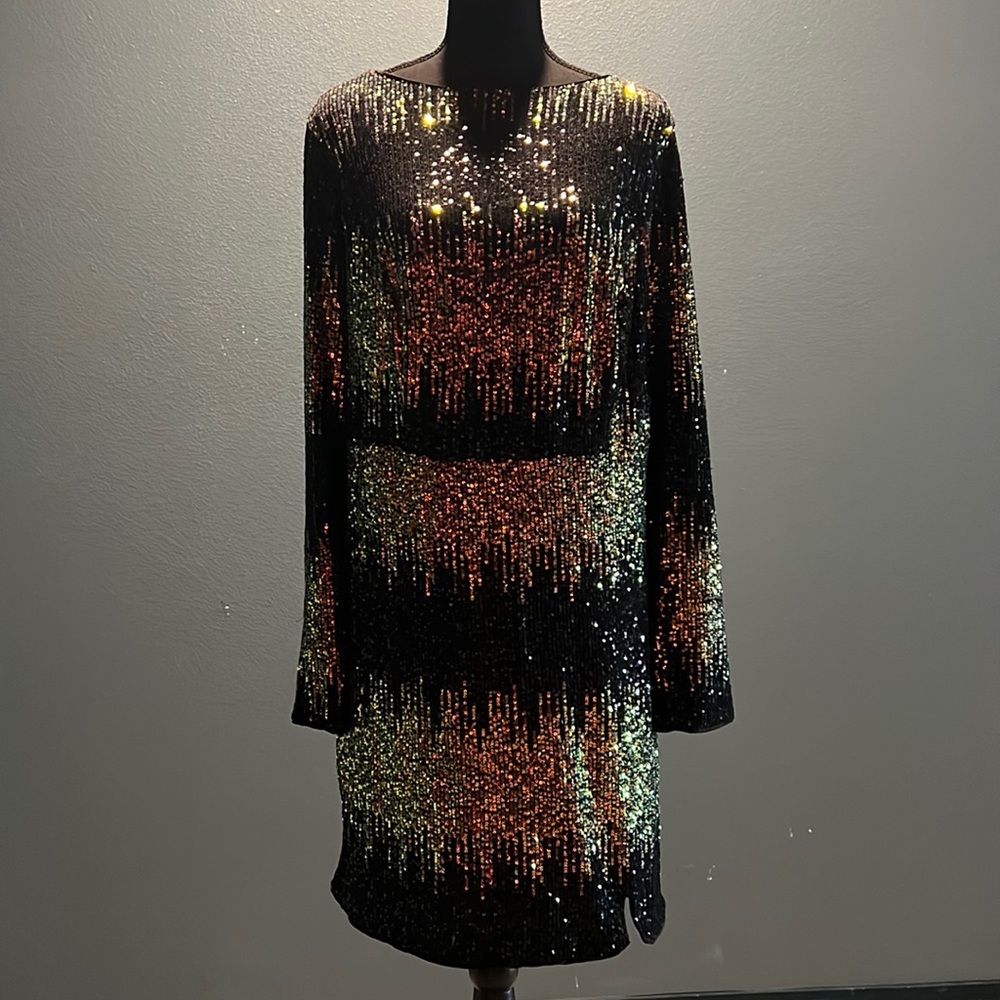 MISS AVENUE Plus Size Sequined Dress